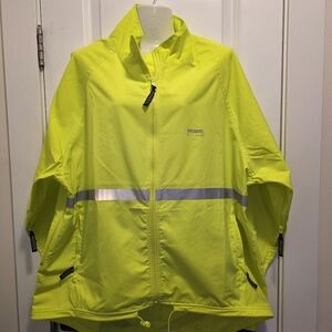 Neon Yellow Reflective Running / Biking  Jacket Women Or Men